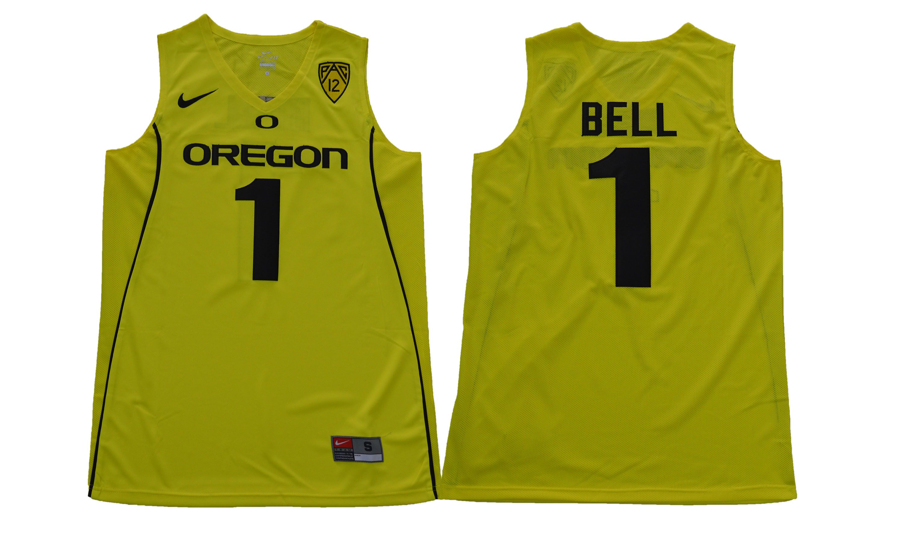 Men Oregon Ducks #1 Bell Yellow NCAA Jerseys->->NCAA Jersey